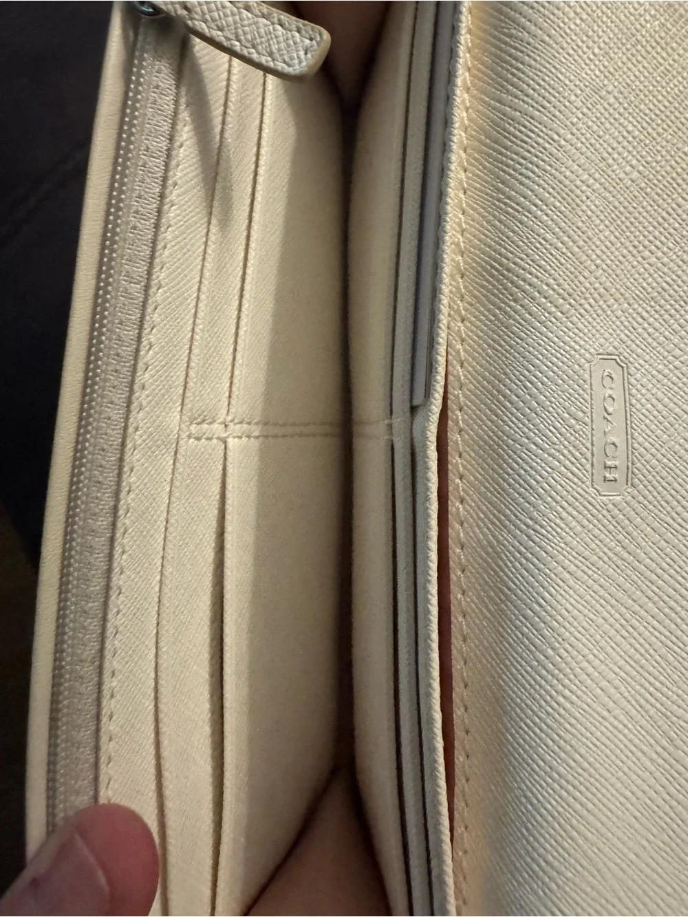 Coach Kristin Signature Slim Envelope Wallet / Checkbook Wallet